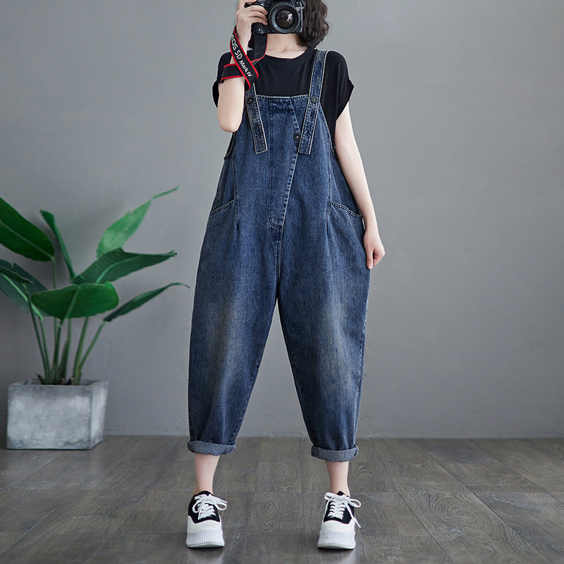 Women's Plus Size Korean Style New Denim Overalls Women DealSniper.net