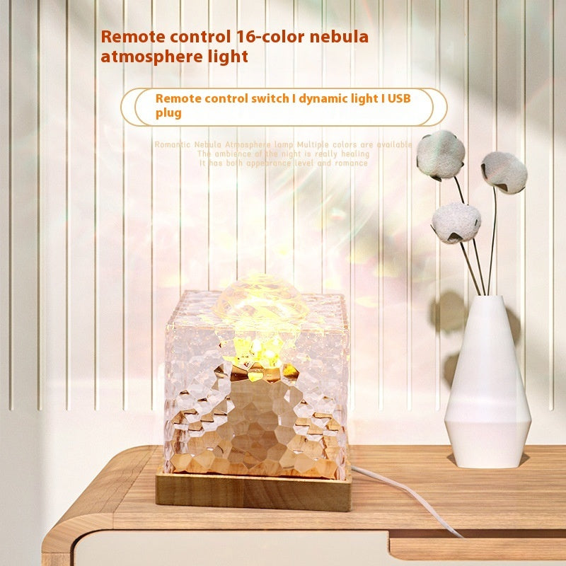Rotating Water Ripple Small Night Lamp Creative Light Home Decor DealSniper.net