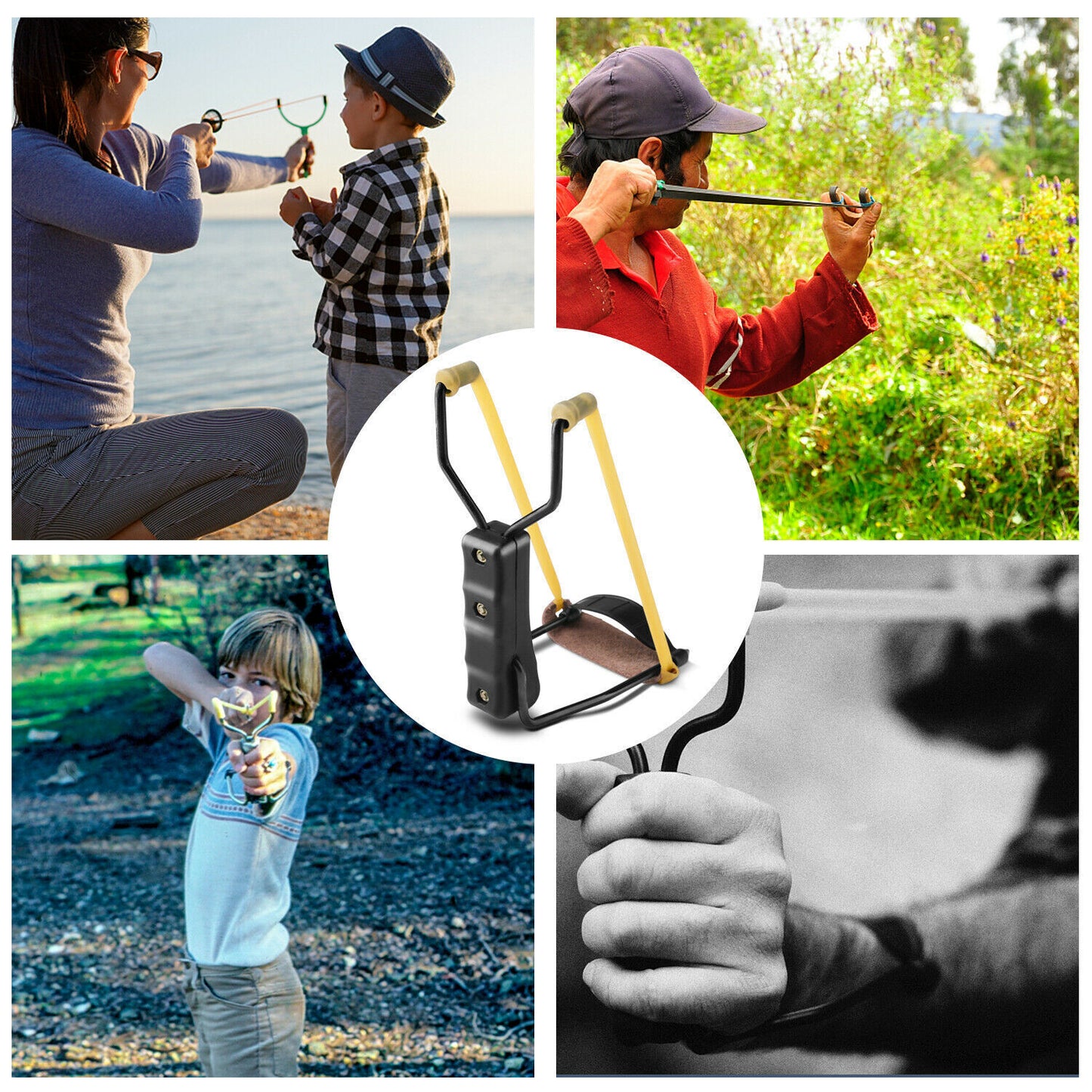 Compact Folding Slingshot Wrist Rocket Catapult For Hunting Outdoor Sport Games Outdoor DealSniper.net