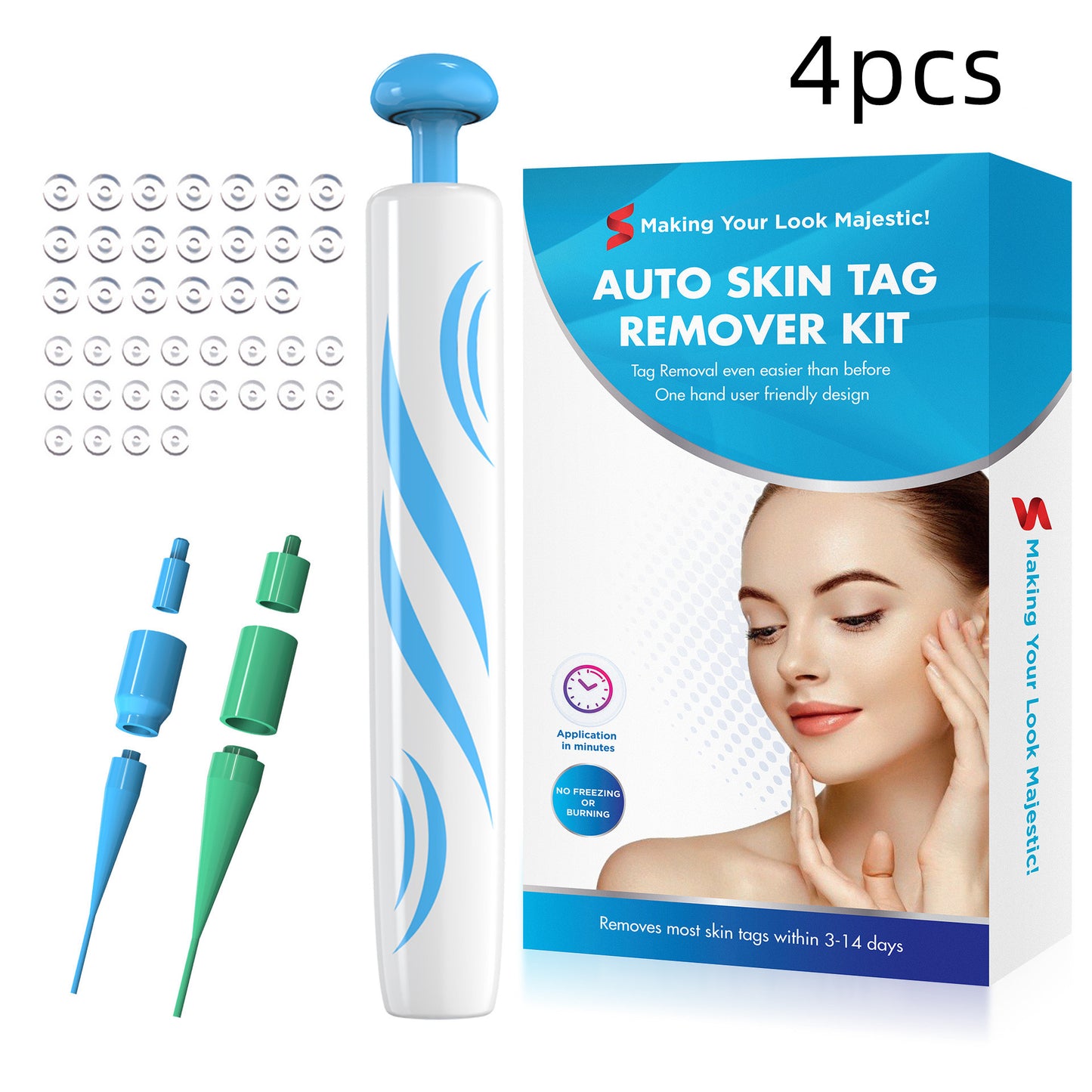 Skin Tag Removal Kit Home Use Mole Wart Remover Equipment Deals DealSniper.net As show 4pcs