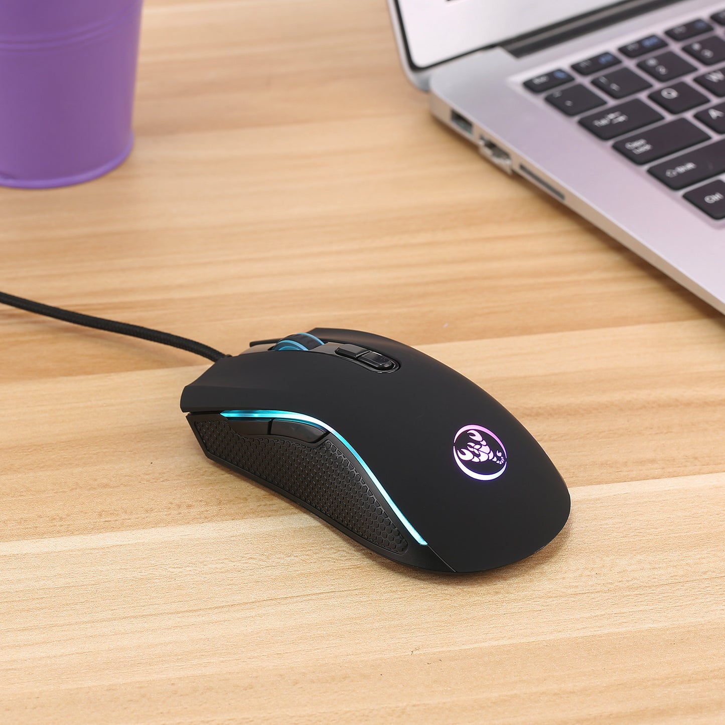 Gaming Usb Luminous Wired Keyboard Floating Manipulator Electronic dealsniper-net Mouse
