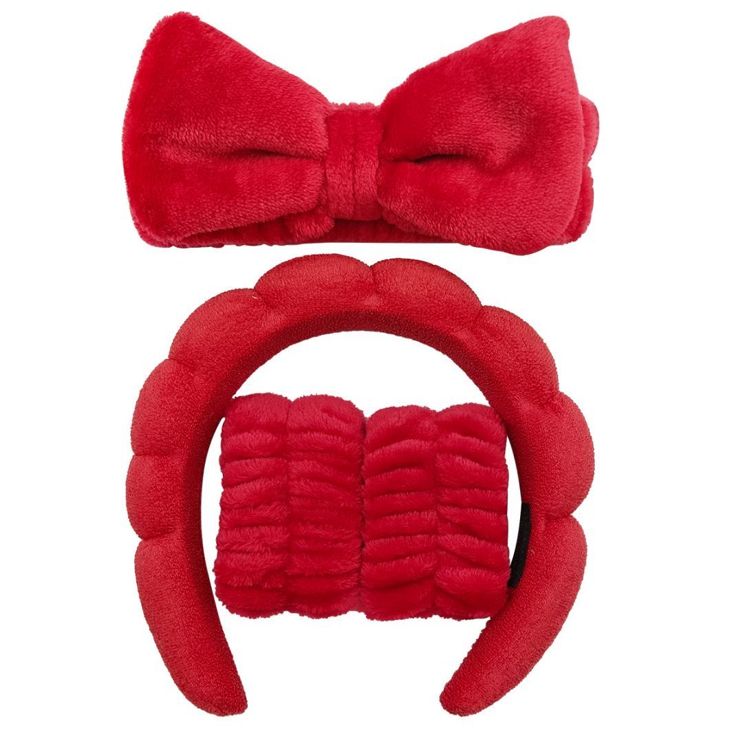 The Headband Bracelet Is A Four-piece Headband Set Of Bright Red Beauty DealSniper.net