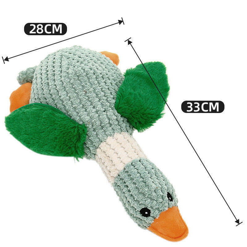 Toy Teeth-cleaning With Bite-resistant Molars Pets DealSniper.net Green plush geese
