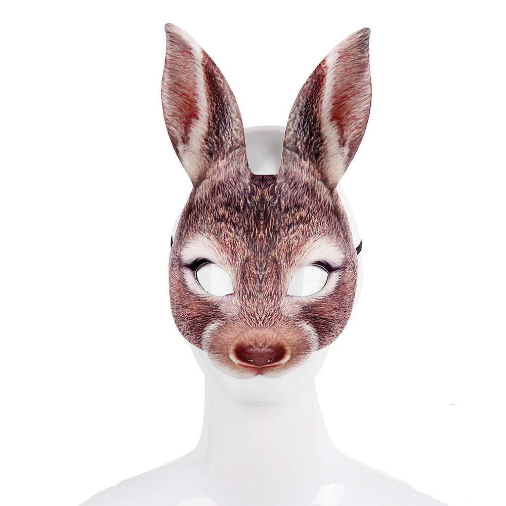 Carnival Party Masquerade EVA Half Face Rabbit Animal Mask Deals DealSniper.net