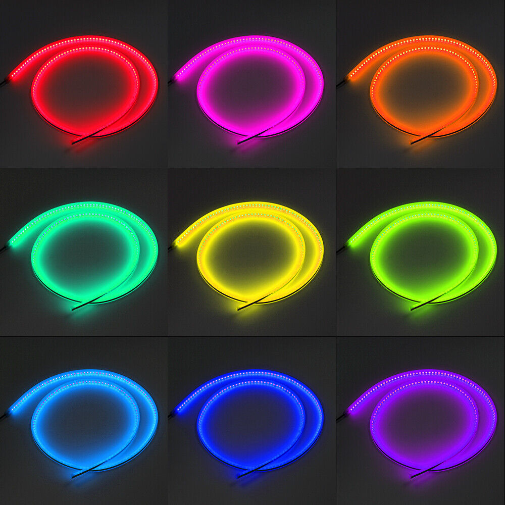 71\' RGB Car LED DRL Hood Light Engine Cover Strip Headlight Strip APP Control Vehicle DealSniper.net