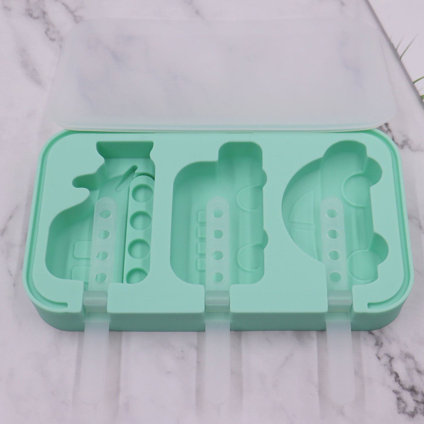 Fashion Creative Silicone Ice Cream Mold Kitchen DealSniper.net Vehicle green