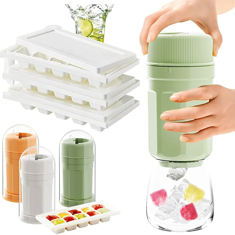 Twisting Ice Cup Rotating Release Ice Cube Trays Kitchen DealSniper.net