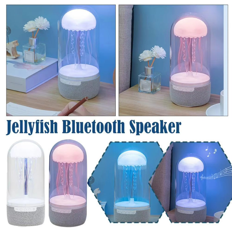 3 In 1 Creative Colorful Jellyfish Lamp Bluetooth-compatible Speaker Home Decor DealSniper.net
