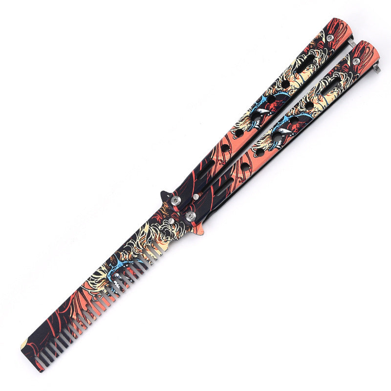 Unopened Blade 3D Butterfly Practice Knife Comb Men DealSniper.net Wolf tooth