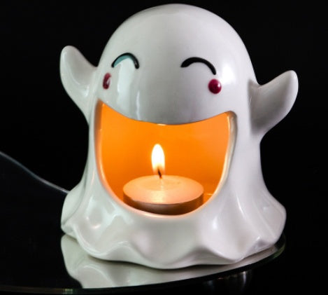 Special Halloween Ghost Festival Ceramic Craft Ornaments Holidays DealSniper.net Smiley Face Ghost
