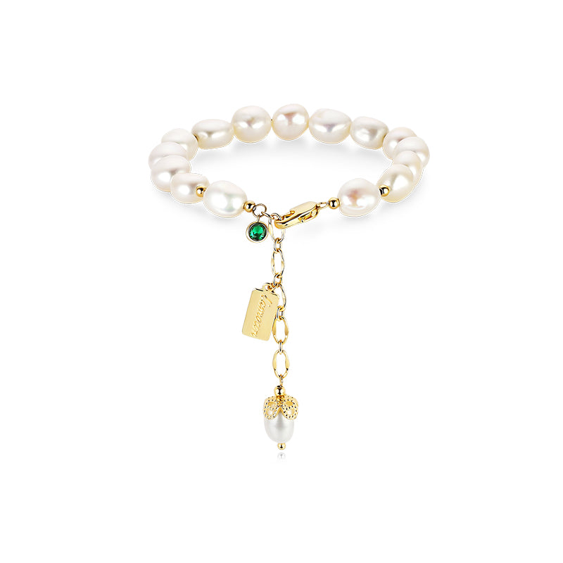 Natural Zircon Pearl Bracelet Luxury Jewelry Deals DealSniper.net