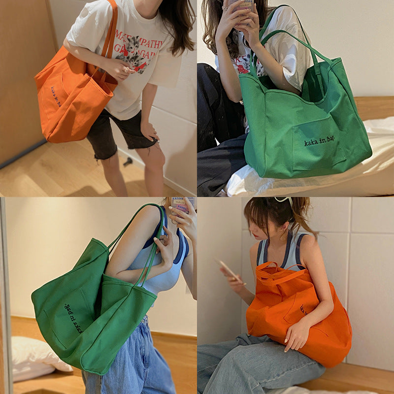 Ins Large Capacity Bag Shopping Bag Fashion Totes Versatile Shoulder Bag Women DealSniper.net