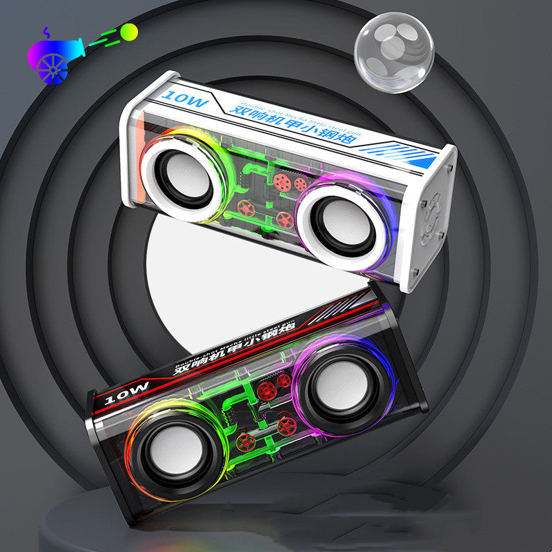 Bluetooth Speaker Transparent Mecha High Power Gadgets DealSniper.net