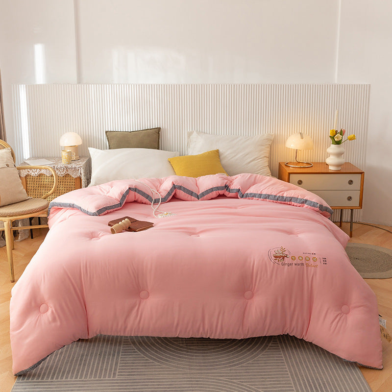 Three-dimensional Washed Cotton Spring And Autumn Quilt House DealSniper.net Pink 150x200cm