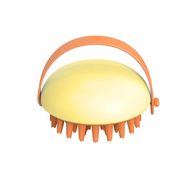 Pet Silicone Bath Massage Scrub Bath Brush Pets Gym From House Yellow