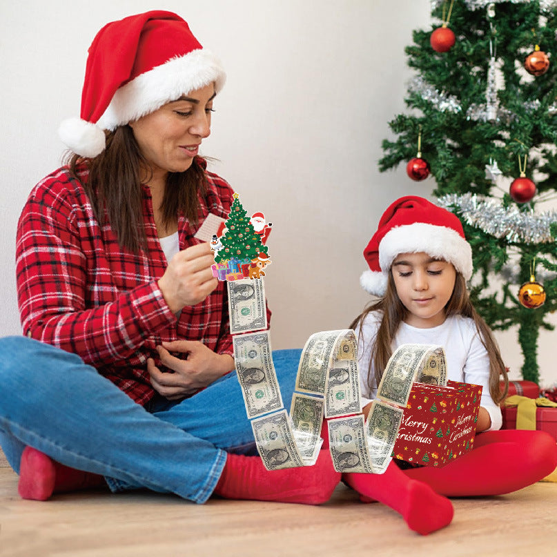 Red Christmas Money Box Christmas Party Decoration Holidays dealsniper-net