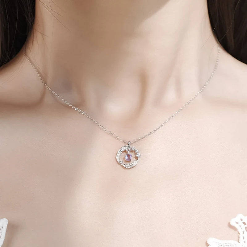925 Silver Plated Feather Shape Pendant Necklace Jewelry DealSniper.net