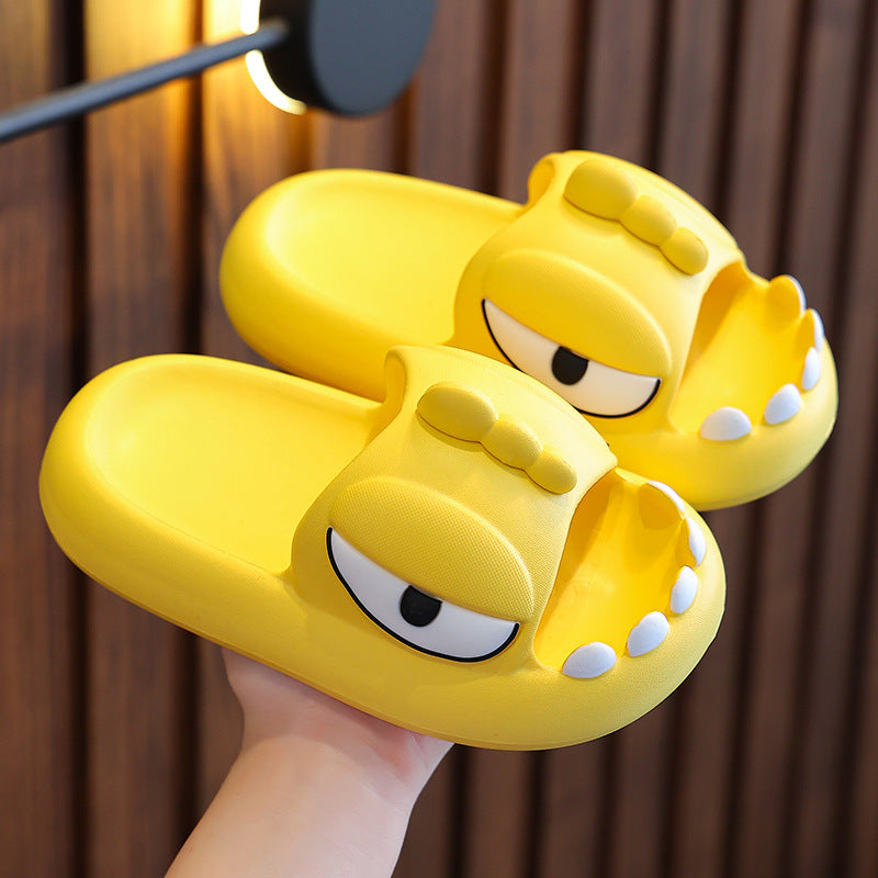 Fashion Dinosaur Children's Slippers Boys And Girls Kids DealSniper.net Yellow Size170