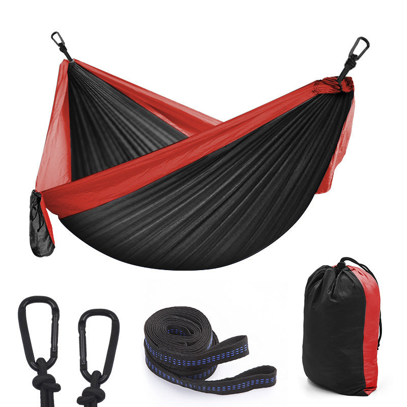 Camping Parachute Hammock Survival Garden Outdoor Garden DealSniper.net Black red