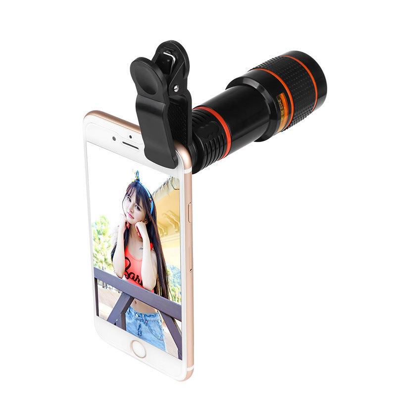 Zoom Mobile Phone Clip-On Retractable Telescope Camera Lens Outdoor DealSniper.net