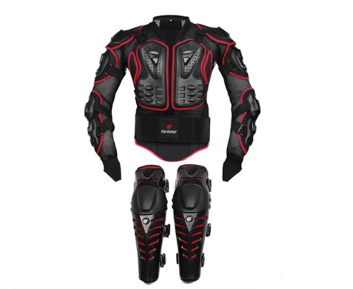 Genuine Motorcycle Jacket Racing Armor Protector ATV Motocross Outdoor DealSniper.net Red set c 3XL