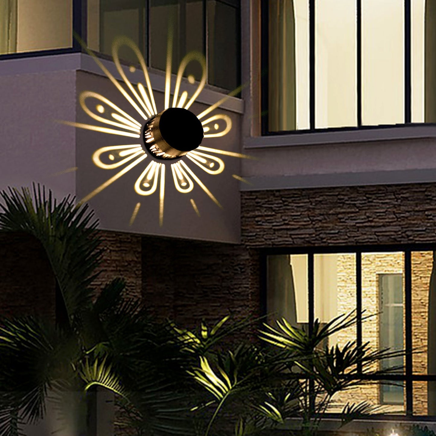 Solar 360-degree Luminous Shadow Ambience Light House DealSniper.net Warm White