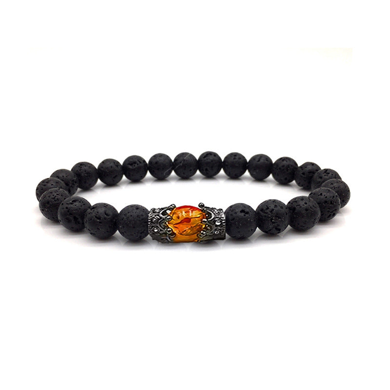 Obsidian Tiger eye White-barked Pine Vintage Bracelet Jewelry Gym From House Volcanic Rock