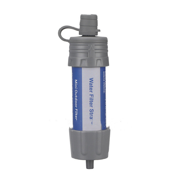 Mini Portable Filter With Water Purifier Straw Deals DealSniper.net Grey