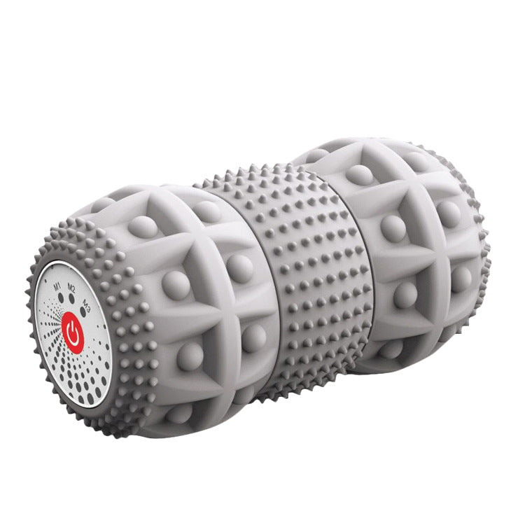 Electric Deep Tissue Foam Roller Vibrating Sports Recovery Peaunt Massage Ball Sports DealSniper.net Grey Usb