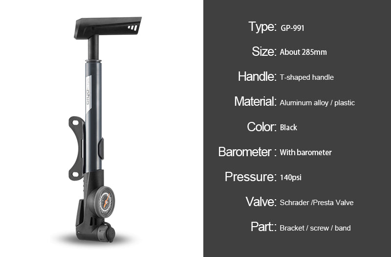 High-pressure bicycle pump Outdoor DealSniper.net GP 991
