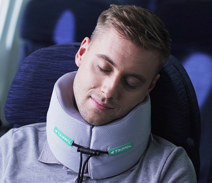 Trippal Travel Neck Pillow Memory Foam Dual-Core Support Health DealSniper.net