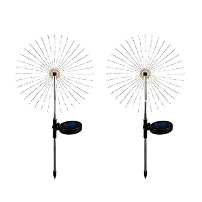 Solar Fireworks Ground Lamp Outdoor Garden Courtyard Holiday Garden DealSniper.net