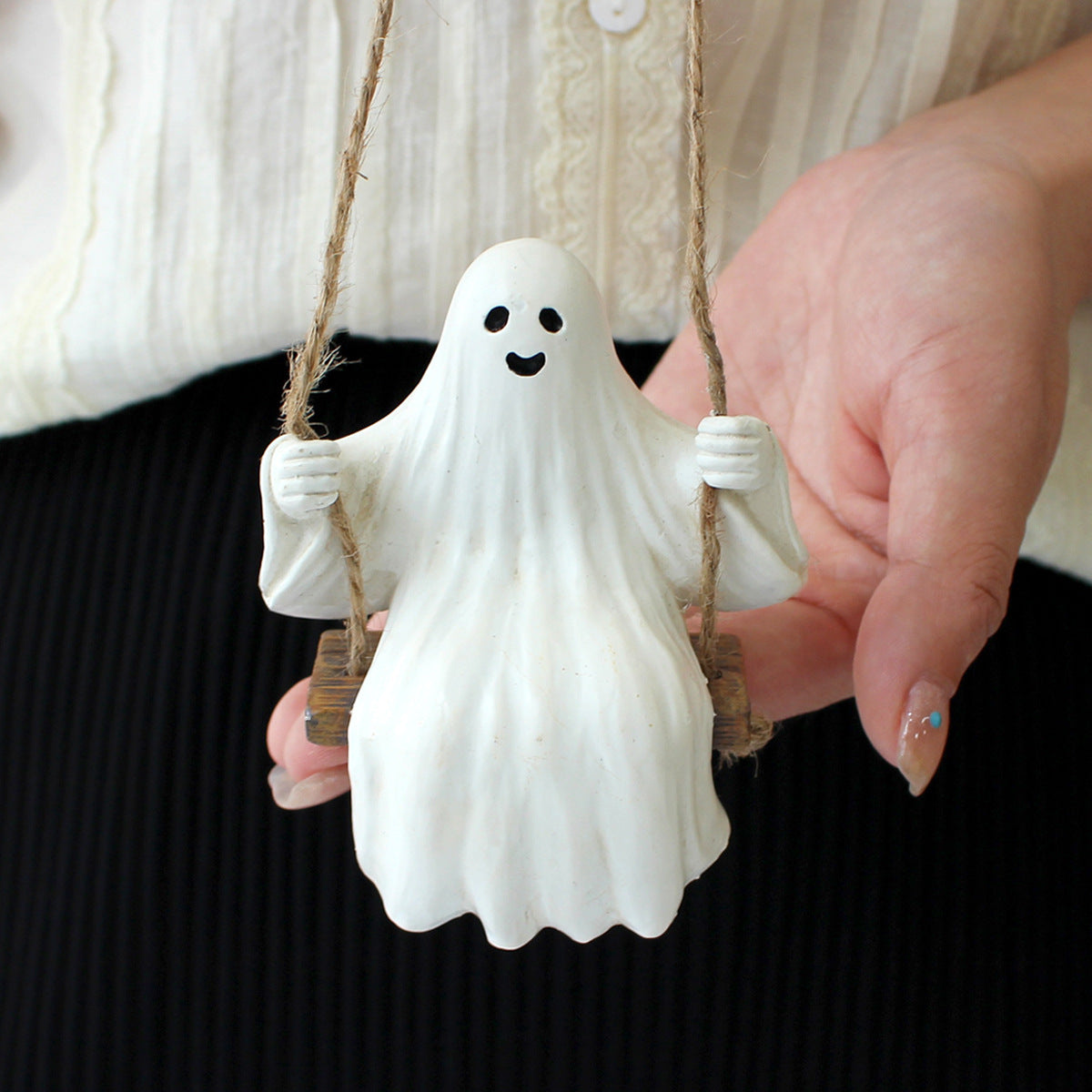 Halloween To Swing Ghost Pendant Ornament Props Holidays DealSniper.net