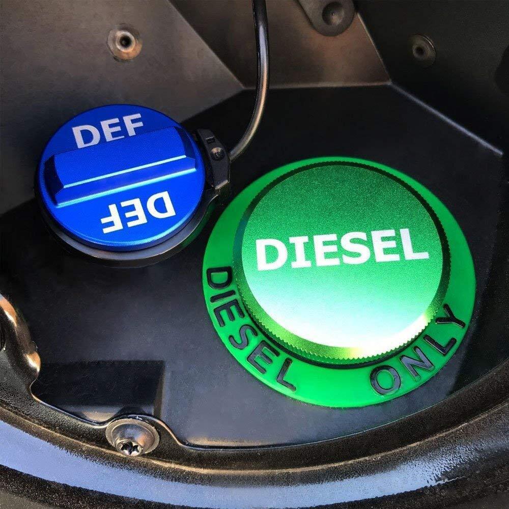 Fit 2013-2017 Dodge Ram Magnetic Aluminum Fuel Gas Caps & DEF Caps Blue Set Tools DealSniper.net