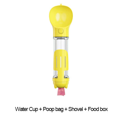 300 500ml Portable Multifunction Dog Water Bottle Food Feeder Pets Gym From House 300ml Yellow