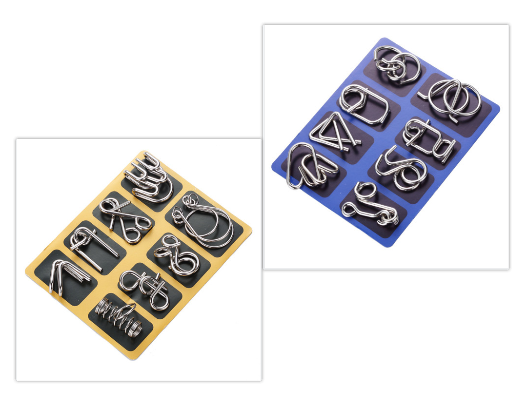 Intellectual Buckle 8 Piece Set ABC Metal Puzzle Nine Series Hobby dealsniper-net A and C
