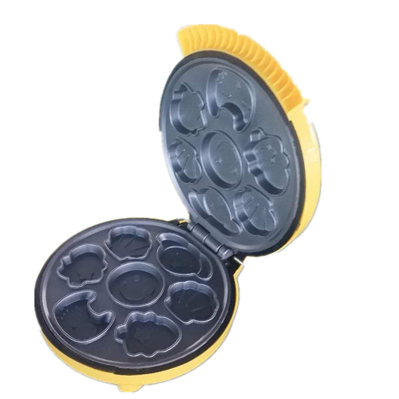 Automatic Multifunctional Mini Cartoon Cake Machine Breakfast Machine Kitchen DealSniper.net Yellow EU