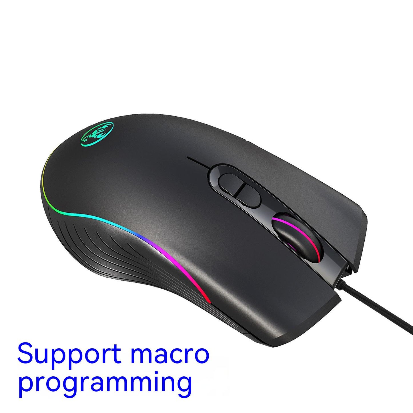 Glowing Gaming Mouse Gaming Wired Mouse Electronic dealsniper-net A867RGB macro programming