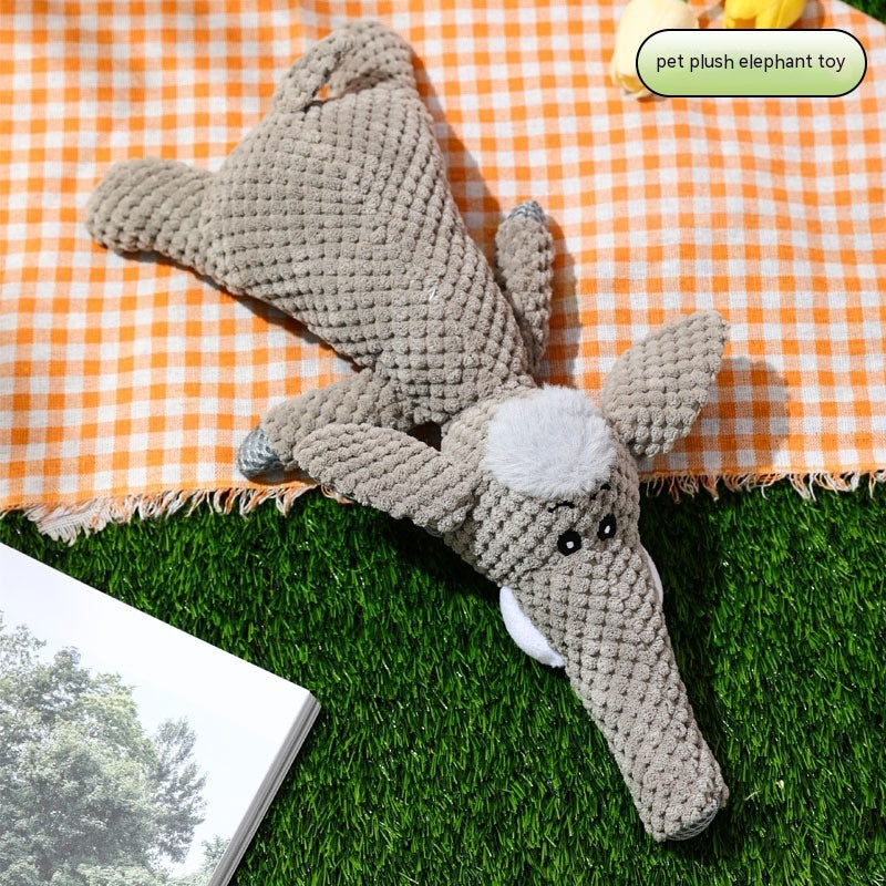 Animal Shape Cotton String Sounding Plush Toy Kids DealSniper.net Plush Elephant Pet Toys