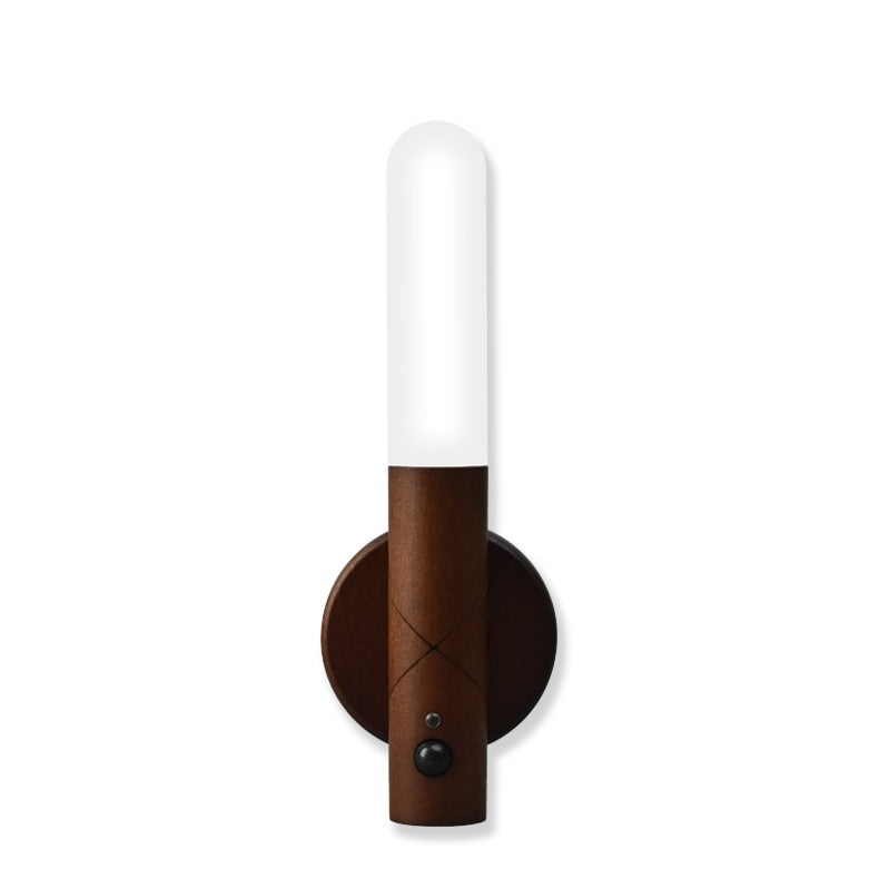 Wooden Wall Lamp Stairs Induction Lamp Home Decor DealSniper.net 1W Walnut