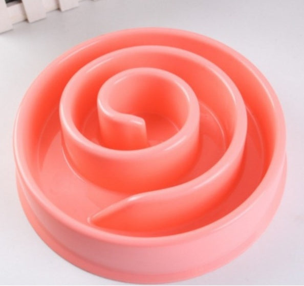 Anti-choke Bowl Plastic Dog Bowl Healthy Feeder Pets DealSniper.net Pink B