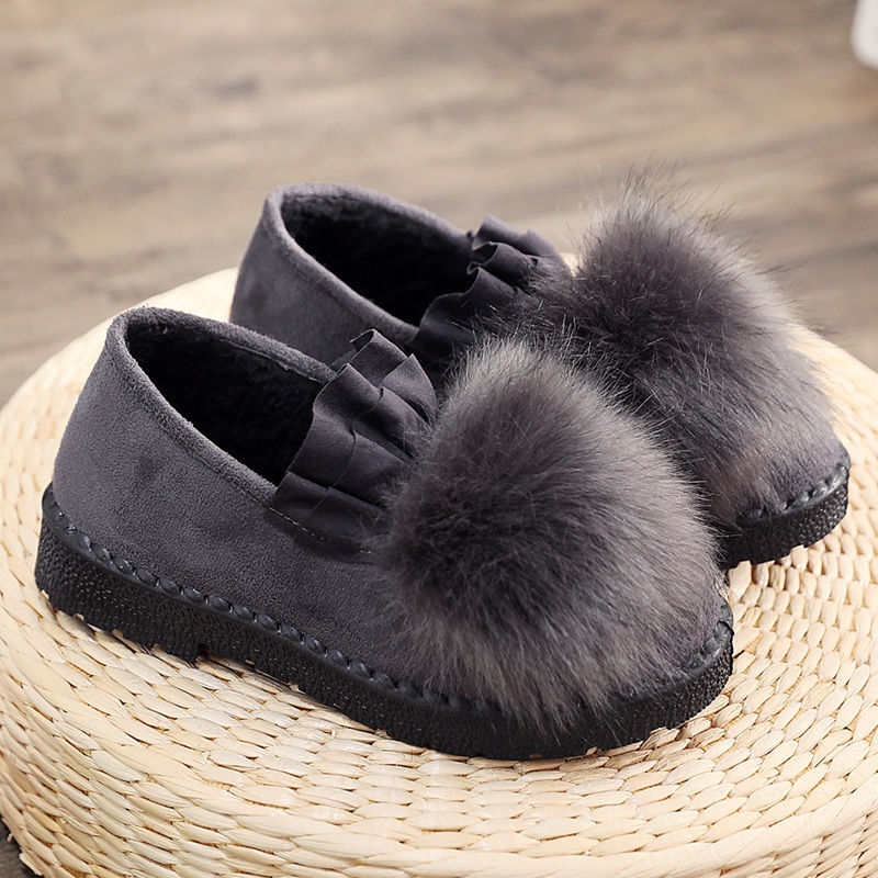 Womens Cotton Fleece Winter Beanie Shoes Women DealSniper.net Grey 35