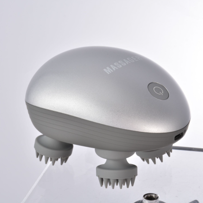 Head Massager Automatic Scalp Massager Beauty DealSniper.net Silver 4heads USB