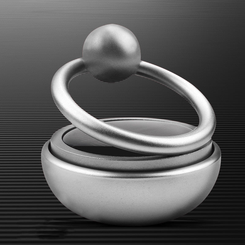Solar Rotate Car Perfume Air Freshener Auto Fragrance Vehicle DealSniper.net Silver