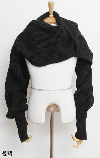 Sweater Scarf Cashmere Ladies Girl Woman Clothing Casual Wear Women DealSniper.net black 235cm