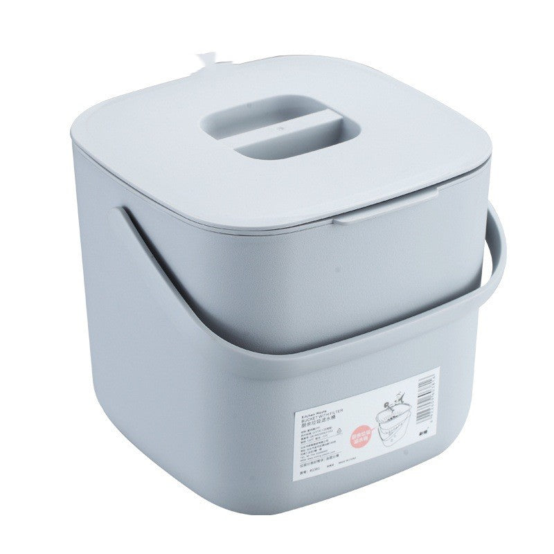 Kitchen waste bin household tabletop with lid Kitchen DealSniper.net Grey