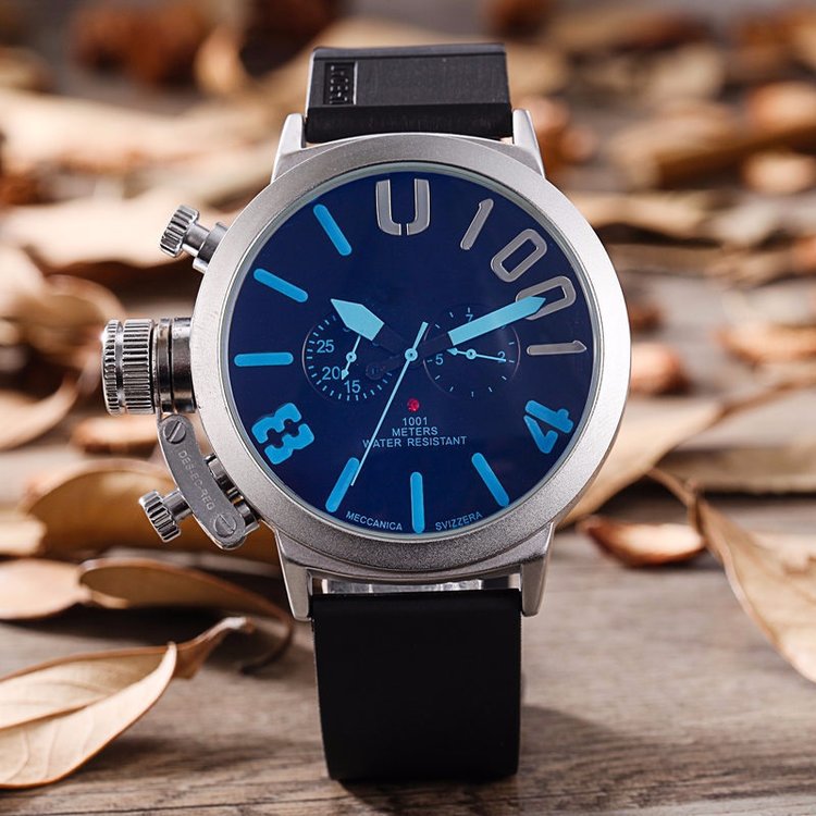 Foreign trade WISH explosion models selling brand men 5-needled automatic mechanical movement watches Mens derivative goods Men DealSniper.net Blue