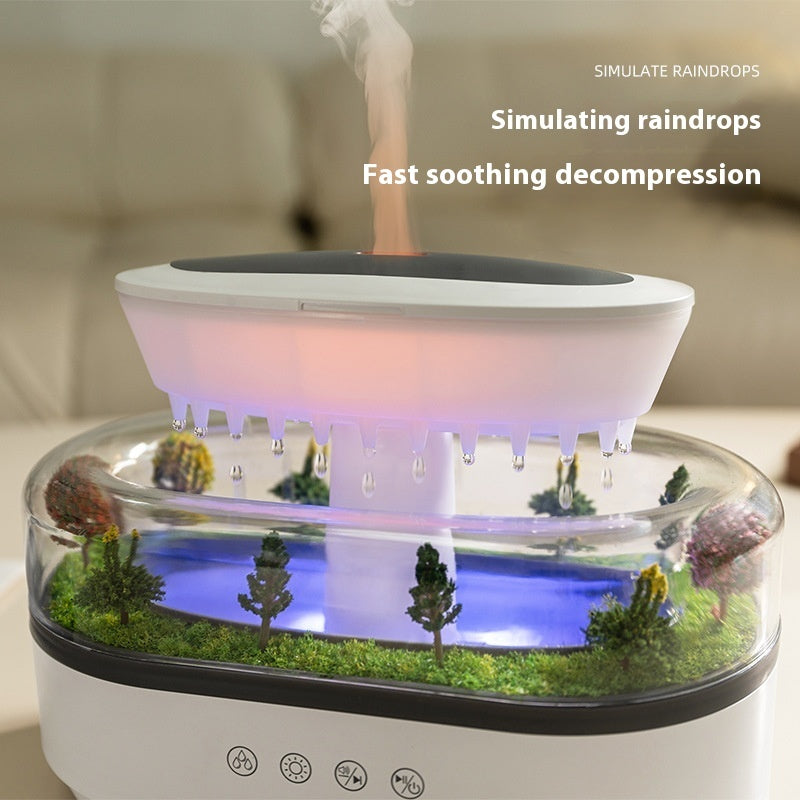 Micro Landscape Aroma Diffuser Household Bedroom Raindrop Humidifier House DealSniper.net