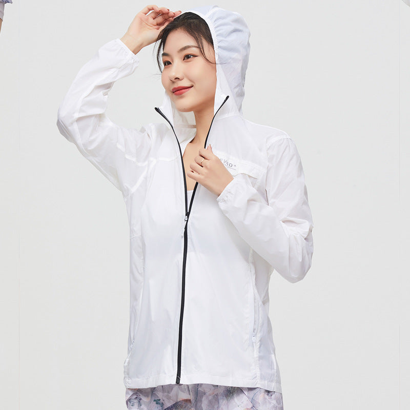 UPF40 Outdoor Anti-ultraviolet Coat Ice Silk Sunscreen Clothing Outdoor DealSniper.net Female white 2XL