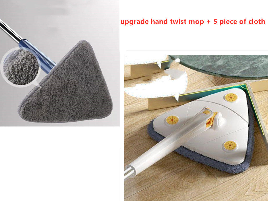 Extendable Triangle Mop 360 Rotatable Adjustable Cleaning Mop House DealSniper.net White Set